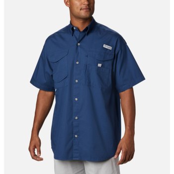 Columbia Overhemd Heren, PFG Bonehead Short Sleeve Big DonkerGrijs, 56ZOERSLF